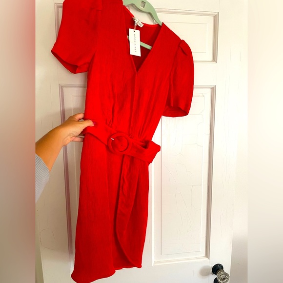 Never before worn red cocktail wrap dress - Picture 1 of 4
